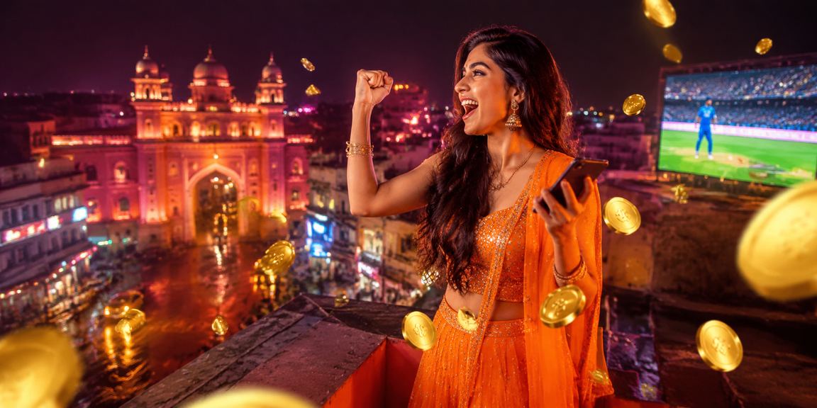 Neon themed Indian casino bonus promotion